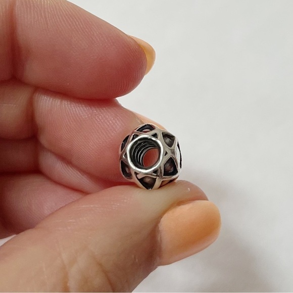 Silver Web Charm Bead for Pandora Bracelet - Picture 7 of 8